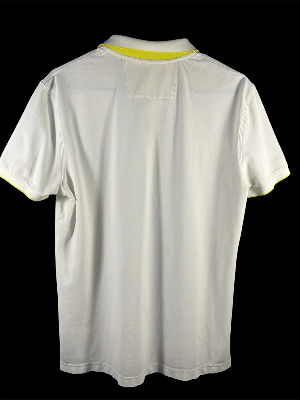 Banana Republic White Polo with Yellow Accents - Men's